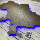 Панно из дерева «Карта Украины» с LED подсветкой P003