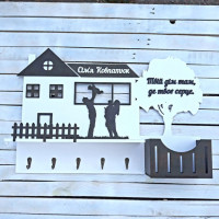 Ключница, вешалка для ключей с фамилией, ключница в прихожую, декор для дома, подарок на новоселье HWD-A0288