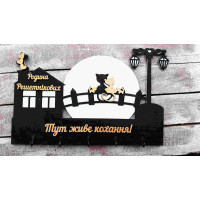Ключниця, вішак для ключів з прізвищем, ключниця у формі будинку, декор для дому, подарунок на новосілля HWD-A1120