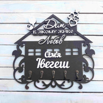 Ключниця, вішак для ключів, ключниця у формі будинку, декор для дому, подарунок на новосілля HWD-A1122