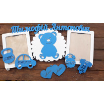 Метрика для новонародженого іменна, фоторамка іменна HWD-A0126