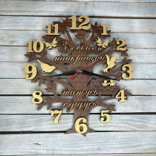 Годинник настінний для тата, подарунок батькові на ювілей hwd-A0600