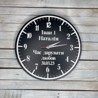 Часы настенные к годовщине свадьбы, часы на свадьбу, подарок на юбилей 5 лет, юбилей 10 лет HWD-A0602 hwd-A0602