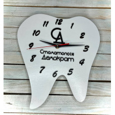 Часы настенные в форме зуба, часы для стоматологии, часы c лого в стоматологию hwd-A0495