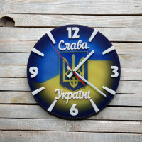 Часы настенные Ukraine, патриотические часы, подарок патриоту hwd-A0510