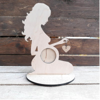 Фоторамка беременная, подарок на рождение ребенка, подарок женщине, рождение ребенка HWD-B001