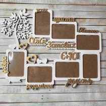 Фоторамка з дерева, сімейне дерево, сімейний колаж,  фоторамка подарунок на річницю весілля HWD-A1166