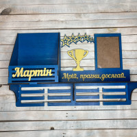 Медальниця, вішак для медалей, медальниця універсальна, медальниця з поличкою для грамот hwd-a0562