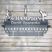 Медальниця на замовлення з полицею для кубків, медальниця спортива, медальниця sport hwd-A0898