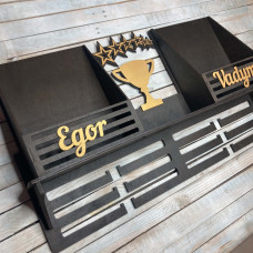 Медальница c полкой для грамот, вешалка для медалей, ящик для грамот hwd-a0783