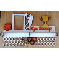 Медальниця баскетбол, вішак для медалей, медальниця  basketball HWD-A0862