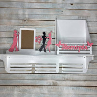 Медальница, вешалка для медалей, медальница танцы, медальница с полкой для кубков, медальница бальные танцы HWD-А0902