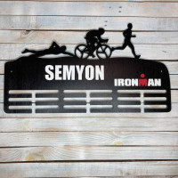 Медальница триатлон, вешалка для медалей, медальница triathlon HWD-A0829