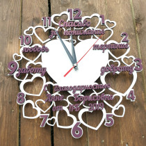 Годинник  настінний, оригінальний годинник з побажаннями,подарунок вчителю HWD-A018