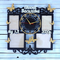 Годинник  настінний з фоторамкою, оригінальний годинник з фоторамкою, подарунок вчителю HWD-A0240