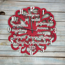 Годинник  настінний, оригінальний годинник з побажаннями,подарунок вчителю HWD-A0242