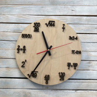 Настінний годинник з формулами, подарунок вчителю математики HWD-A0299