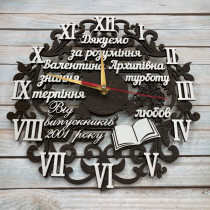 Годинник  настінний, оригінальний годинник з побажаннями,подарунок вчителю HWD-A0351