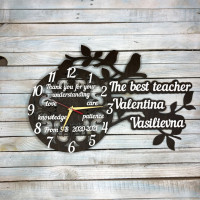 Часы настенные, подарок учителю английского языка, the best teacher HWD-A0358
