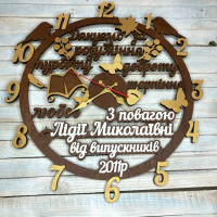 Годинник  настінний, оригінальний годинник з побажаннями,подарунок вчителю HWD-A0363