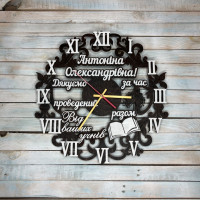 Годинник  настінний, оригінальний годинник з побажаннями,подарунок вчителю HWD-A0365