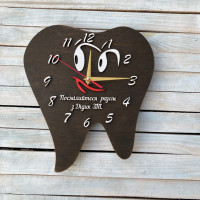 Часы настенные в форме зуба, часы для стоматологии, часы в стоматологию HWD -A0376