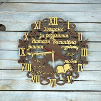 Годинник  настінний, оригінальний годинник з побажаннями,подарунок вчителю HWD-A0387