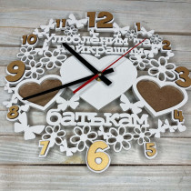 Часы настенные из дерева, подарок родителям, подарок к юбилею hwd-A0468