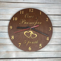 Часы настенные к годовщине свадьбы, часы на свадьбу, подарок на юбилей  hwd-A0503
