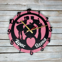 Годинник  настінний, подарунок молодим, годинник на весілля hwd-A0511