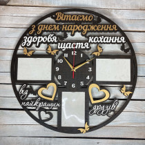 Часы настенные с фоторамками, подарок друзьям, подарок на день рождения hwd-A0594
