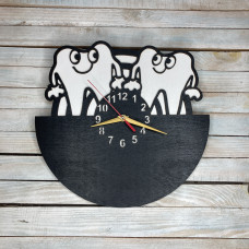 Часы настенные в форме зуба, часы для стоматологии, часы в стоматологию  hwd-A0502