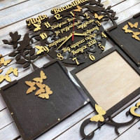 Годинник  настінний з кишенями для побажаннь, оригінальний годинник у подарунок вчителю HWD-A0758