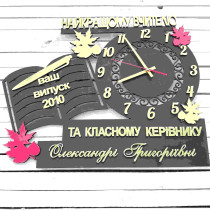 Годинник  настінний іменний, подарунок вчителю, подарунок класному керівнику HWD-A0967