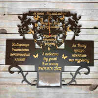 Часы настенные с пожеланиями и фоторамкой, оригинальные часы в подарок первому учителю HWD-A1013