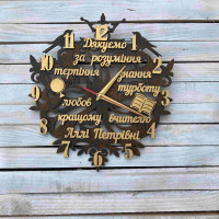 Часы настенные с пожеланиями, подарок лучшему учителю HWD-A1030