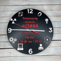 Годинник  настінний, іменний годинник для найкращого вчителя фізики HWD-A1089