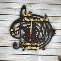 Годинник скрипковий ключ, подарунок вчителю музики HWD-A0680