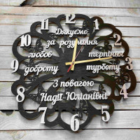 Годинник  настінний для вчителя, годинник з побажаннями, подарунок вчителю HWD-A0997