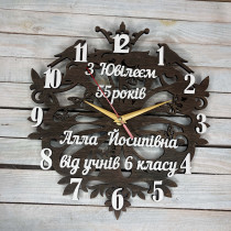 Часы настенные именные с пожеланиями, подарок учителю, подарок классному руководителю, ко дню учителя HWD-W049