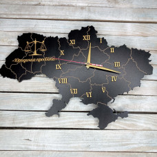 Часы настенные из дерева, подарок юристу, подарок нотариуса HWD-W027