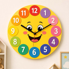 Годинник настінний дитячий, годинник в дитячу кімнату, шкільний годинник, навчальний годинник HWD-W079