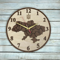 Часы настенные карта Украины, патриотические часы, подарок патриоту HWD-A0665