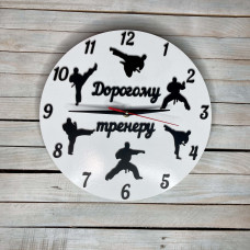 Подарунок тренеру з карате, настінний годинник для тренера karate HWD-A0623