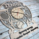 Подарунок тренеру з тенісу – настінний годинник HWD-W048
