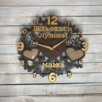 Годинники настінні із дерева, годинники круглі, годинник з фоторамками hwd-A0732