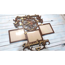 Часы настенные с фоторамками, подарок на годовщину свадьбы. hwd-A0959