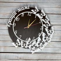 Годинники настінні із дерева, годинники круглі, годинник з фоторамками hwd-A0624