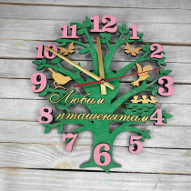 Годинник настінний , подарунок "любим пташенятам"  hwd-A1010