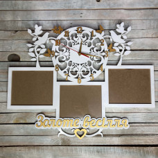 Годинник настінний, подарунок золоте весілля, подарунок на ювілей 50 років  HWD-W032